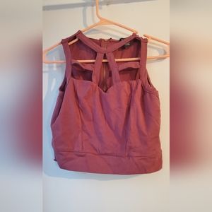 Cute Dusty Rose Colored Women's Crop Top